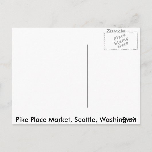 Pike Place Market Postkarte (Rückseite)