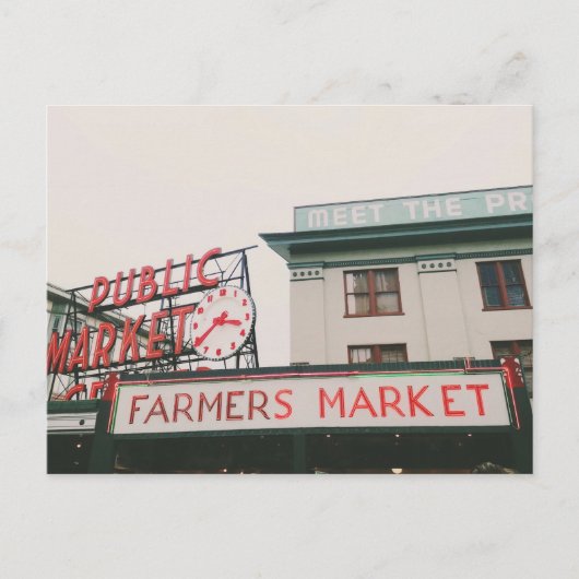 Pike Place Market Postkarte (Vorderseite)