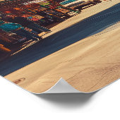 Pike Place Market Seattle Illustration Poster (Ecke)