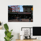 Pike Place Market, Seattle Washington Poster (Heimbüro)