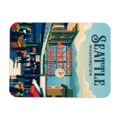 Pike Place Market Washington Magnet (Horizontal)