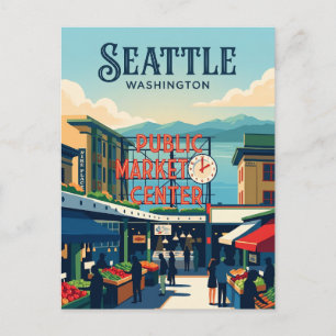 Pike Place Market Washington Postkarte