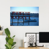 Pike Place Markt & Seattle Poster (Heimbüro)