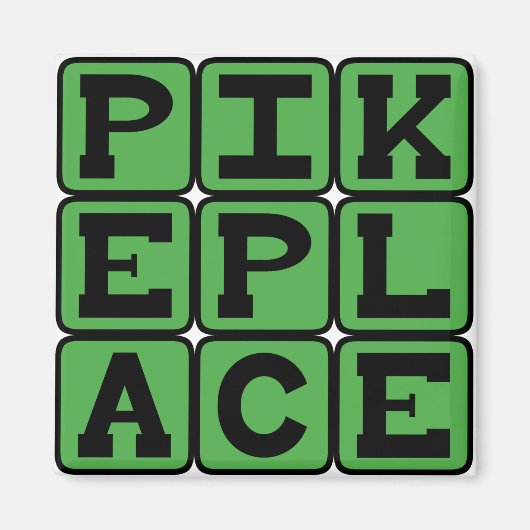 Pike Place, Seattle-Marktplatz Magnet (Vorne)