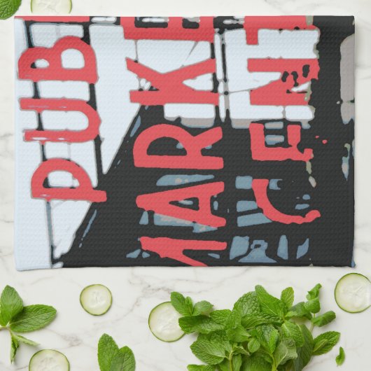 Pike-Platz-Markt Küchentuch (Gefaltet)