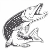 Pike Sticker - Pike fishing Stickers - Fisher (Vorderseite)