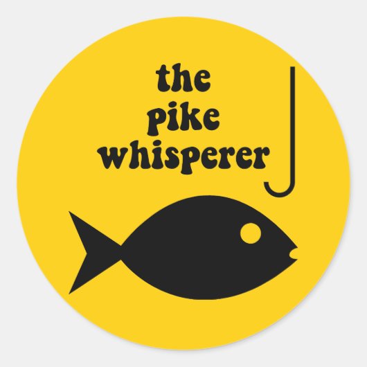 Pike Whisperfischen Runder Aufkleber (Vorderseite)