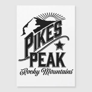 Pikes Berggipfel Vintage Kunst Magnetkarte