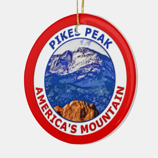 Pikes-Gipfel Amerikas Berg Keramik Ornament (Links)