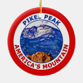 Pikes-Gipfel Amerikas Berg Keramik Ornament (Hinten)