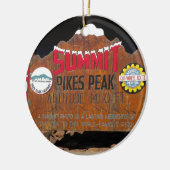Pikes Höchstgipfel, Colorado Keramik Ornament (Links)