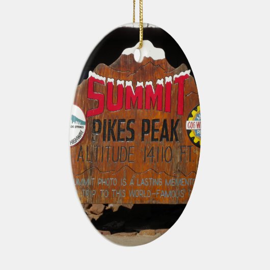 Pikes Höchstgipfel, Colorado Keramikornament (Rechts)