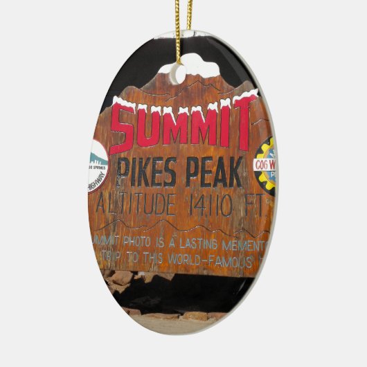 Pikes Höchstgipfel, Colorado Keramikornament (Links)