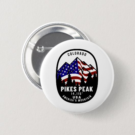 Pikes Peak Americas Mountain Button (Vorne & Hinten)