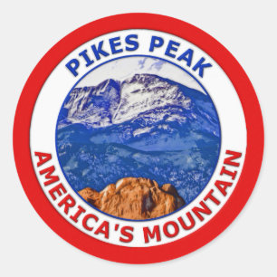 Pikes Peak America's Mountain Runder Aufkleber