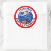 Pikes Peak America's Mountain Runder Aufkleber (Tasche)