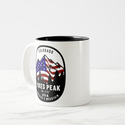 Pikes Peak Americas Zweifarbige Tasse (Vorderseite Links)