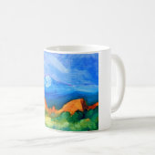 Pikes Peak and Garden of the Gods in lebhafter Far Kaffeetasse (VorderseiteRechts)