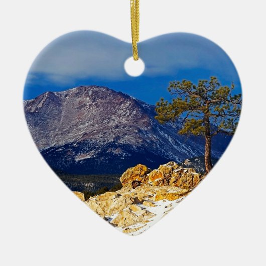 Pikes Peak and Lone Tree Keramik Ornament (Vorne)