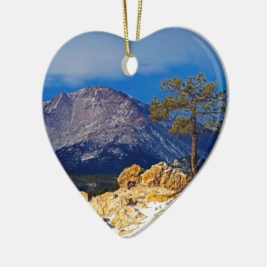 Pikes Peak and Lone Tree Keramik Ornament (Links)