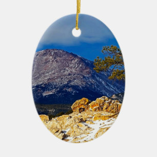 Pikes Peak and Lone Tree Keramikornament