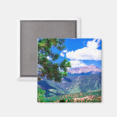 Pikes Peak aus dem Garten der Götter Magnet (Vorderseite/Rückseite)