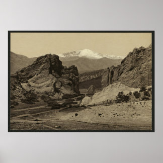 Pike's Peak aus dem Garten der Götter Poster