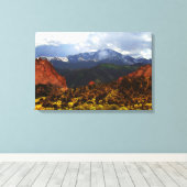 Pikes Peak aus Garten der Götter Leinwanddruck (Insitu (Holzboden))