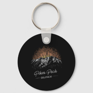 Pikes Peak Berge Colorado Wandern Outdoor Vint Schlüsselanhänger