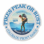 Pikes Peak (C) Aufkleber (Vorderseite)