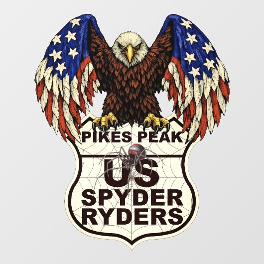 Pikes Peak Chapter - Aufkleber Adler-Logo (Blatt)