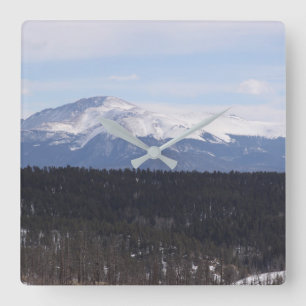 Pike's Peak Clock Quadratische Wanduhr