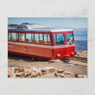 Pikes Peak Cog ganz oben auf Pikes Peak Postkarte