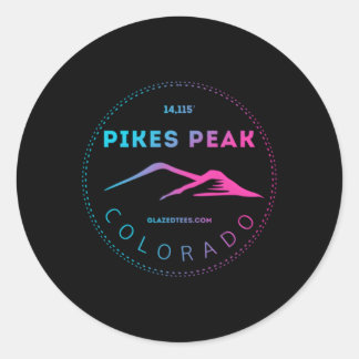 Pikes Peak Colorado Abenteuer Runder Aufkleber