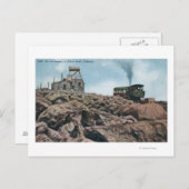 Pikes Peak, Colorado - Auf dem Gipfel Postkarte (Vorne/Hinten)