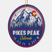 Pikes Peak Colorado Camping Wandern Keramik Ornament (Links)