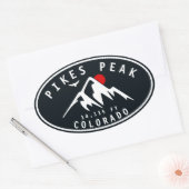 Pikes Peak Colorado Camping Wandern Ovaler Aufkleber (Umschlag)