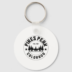 Pikes Peak Colorado Co. Uni-Erwachsene Graue Baumw Schlüsselanhänger