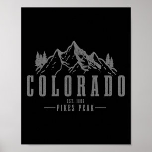 Pikes Peak Colorado Errichtet 1806 Vintage Berge U Poster