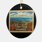 Pikes Peak Colorado Keramik Ornament (Links)