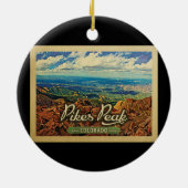 Pikes Peak Colorado Keramik Ornament (Hinten)