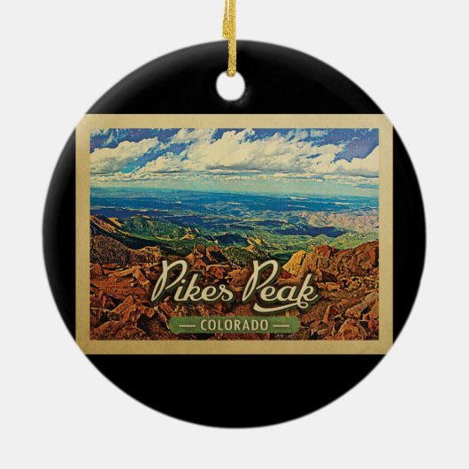 Pikes Peak Colorado Keramik Ornament (Hinten)