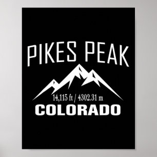 Pikes Peak Colorado Klettergipfel Club Outdoor G Poster