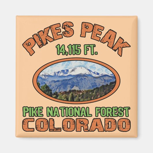 Pikes Peak, Colorado Magnet (Vorne)