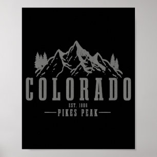 Pikes Peak Colorado Ost T-Shirt Poster
