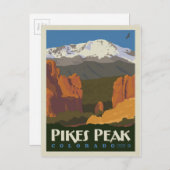 Pikes Peak, Colorado Postkarte (Vorne/Hinten)