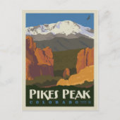 Pikes Peak, Colorado Postkarte (Vorderseite)
