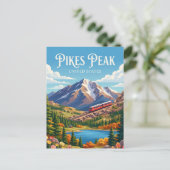 Pikes Peak Colorado Postkarte (Stehend Vorderseite)
