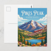 Pikes Peak Colorado Postkarte (Vorne/Hinten)