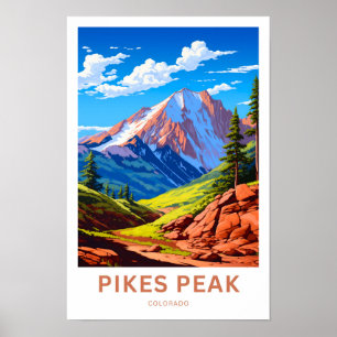 Pikes Peak Colorado Reisen Print Poster